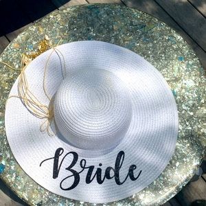 Bride beach sun hat